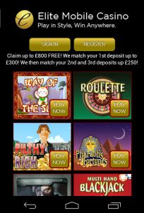 No Deposit Bonus Elite Mobile Casino 