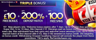 signup bonus + deposit match 