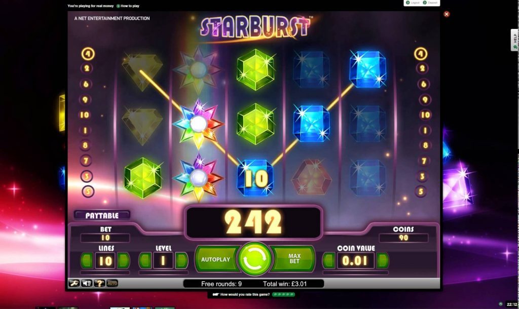 Starburst Slot Machine Review