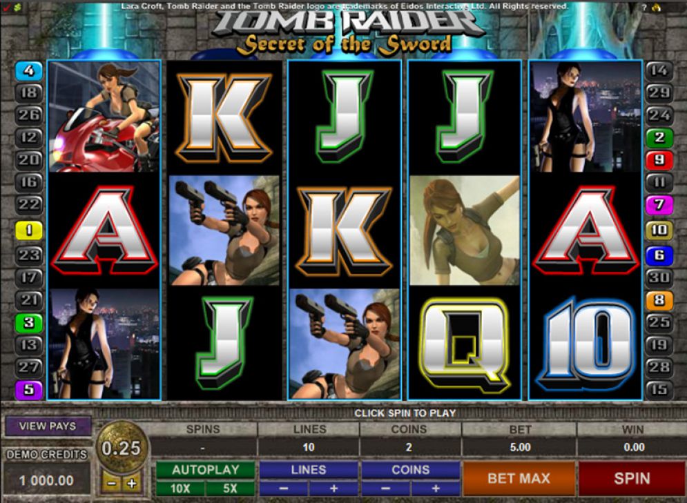 Lara Croft Tomb Raider Slot Machine