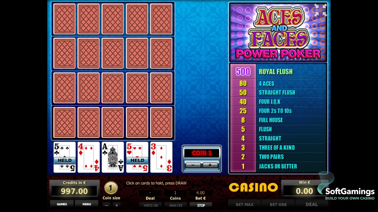 Aces And Faces Video Poker