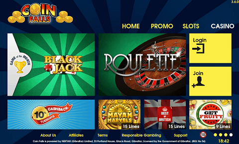 CoinFalls Mobile Casino Free Bonus